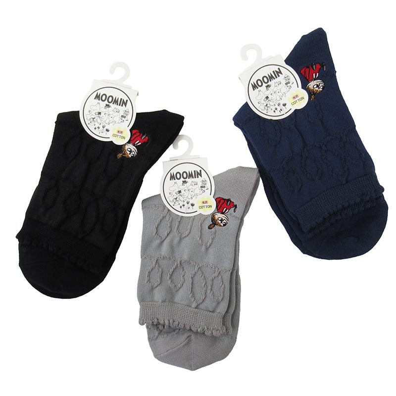 MOOMIN ソックス 逆スパ クルクルミイ 刺繡